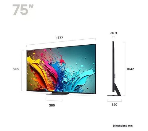 75" Smart TV LG 75QNED86T6A 4K Ultra HD HDR QNED TV with Amazon Alexa - Picture 2 of 12