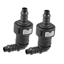 2pcs Fuel Line Quick Connect 90 Degree Adapter Connector Male 11.8mm to 8mm