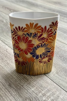 Vase Rosenthal Studio - Line Design Rosamonde Nairac Goldene Margeriten.