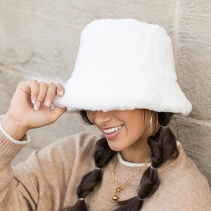 Owen Barry Luxury Black Real Sheepskin Shearling Bucket Hat Made in UK Owen Barry Sheepskin Beanie Owen Barry Shearling Bucket Hat  main image 4