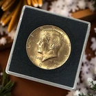 Gold Plated 1964 Kennedy Silver Half Dollar Display Holder 50c - Ready to Ship