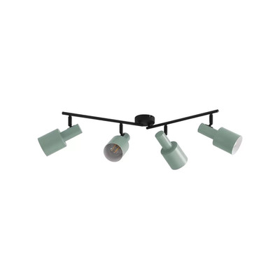 Lindby Deckenstrahler Ovelia, grün/schwarz lang Deckenlampe Strahler Lampe 571