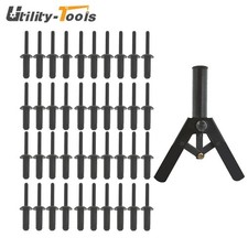 41 Pcs Poly Rivet Gun Quick Set Riveter Riveting Hand Tool Asorted Kit