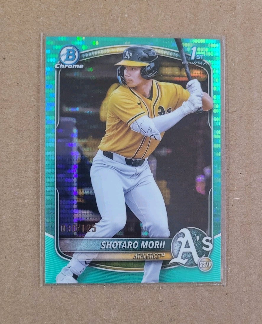 SHOTARO MORII 2025 BOWMAN CHROME 1ST AQUA PULSAR REFRACTOR /125