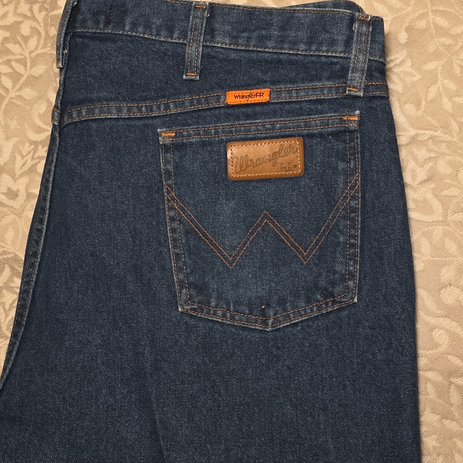 Wrangler Flame Resistant Work Pants Blue Cotton 42x30 Construction Safety Gear