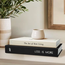 Minimalist Decorative Books - Fake Books Storage Box for Decoration - Set of ...