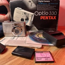 PENTAX Optio 330 3.34MP Digital Compact Camera Charger  Battery Tested working