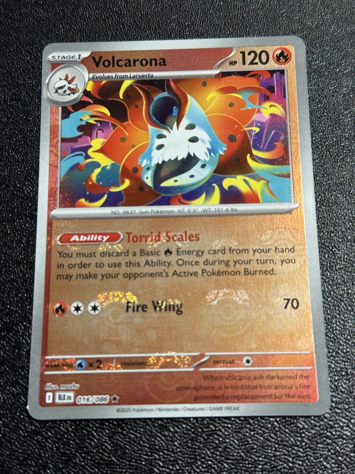 Volcarona Master Ball 016/086 Black Bolt Pokemon English NM