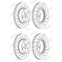 2X Jurid Bremsscheiben Vorne 330Mm Gelocht/Innenbel. Passend FÜR MERCEDES-BENZ