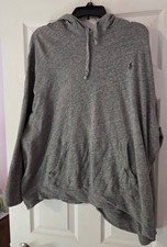 Vintage Polo Ralph Lauren Hoodie Mens 2XL Gray Pullover w/pocket - NICE