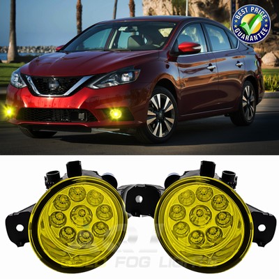 New Pair of Yellow Fog Lights Lamps Front Bumper For NISSAN MURANO 2015-2018 US