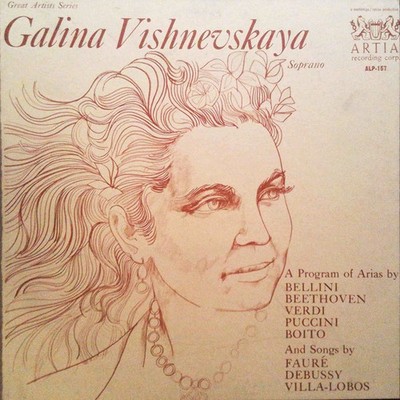 Galina Vishnevskaya, A Program Of Arias And Songs, (LP, Comp, Gat), NM or M-, 39
