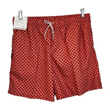 Goodfellow  Co Coral Pink Geometric Swim Trunks L Brand New- UPF 50 
