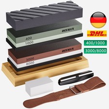 Schleifstein set Abziehstein Wetzstein 400/1000 3000/8000 Messerschärfer Profi