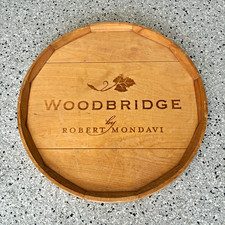 20&rdquo; WOODBRIDGE by Robert Mondavi Wooden Wine Barrel Head. Pre Owned.