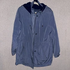 BRAETON Women's S Lightweight Rain Jacket- Lined -Covered Zipper & Snaps Hooded