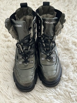 Dockers Stiefel / Winterschuhe Gefüttert /Grün, Glänzend/ Größe 38