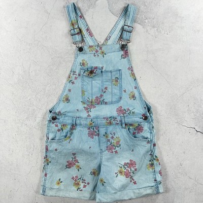 OshKosh B'gosh Shortalls Kinder 12 Jahre Washed Denim Blumen Latzhose Overall
