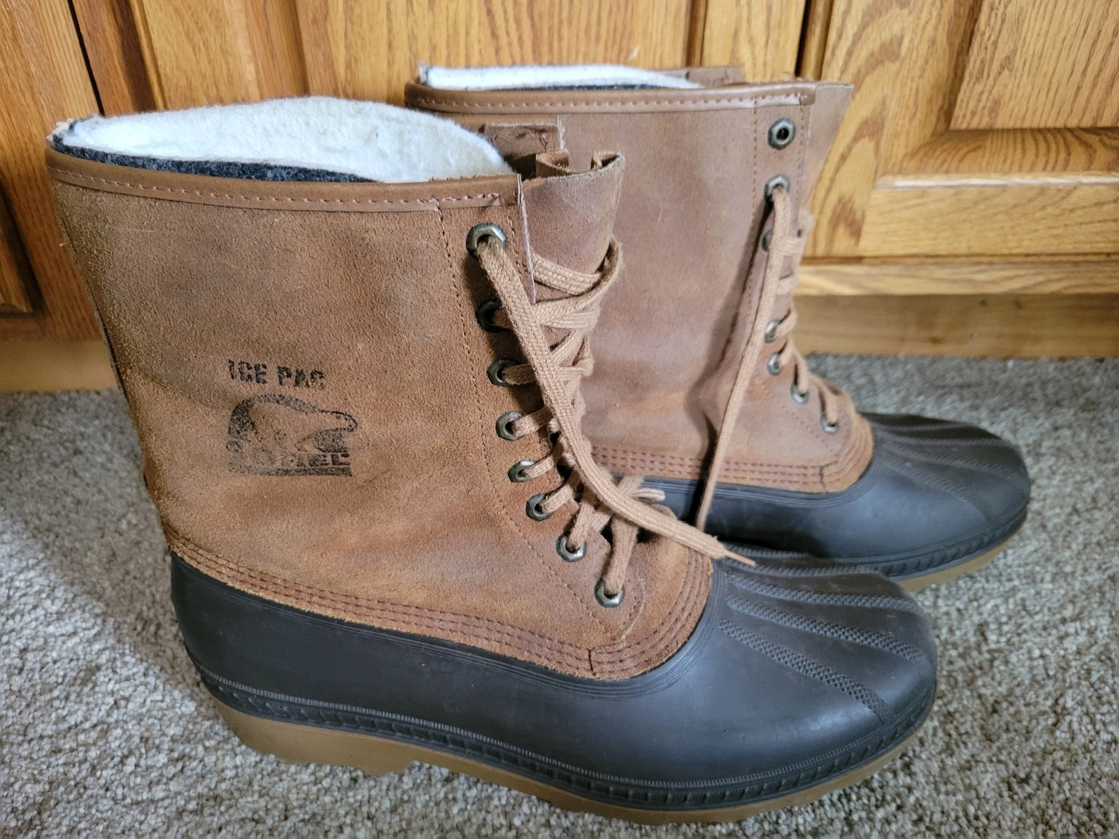 Sorel Ice Pack Leather Winter Snow Boots Brown/Black Men’s Size 12
Opens in a new window or tab