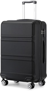 28" Large Suitcase for Auction 87.5L Hard Shell TSA Lock Black KONO