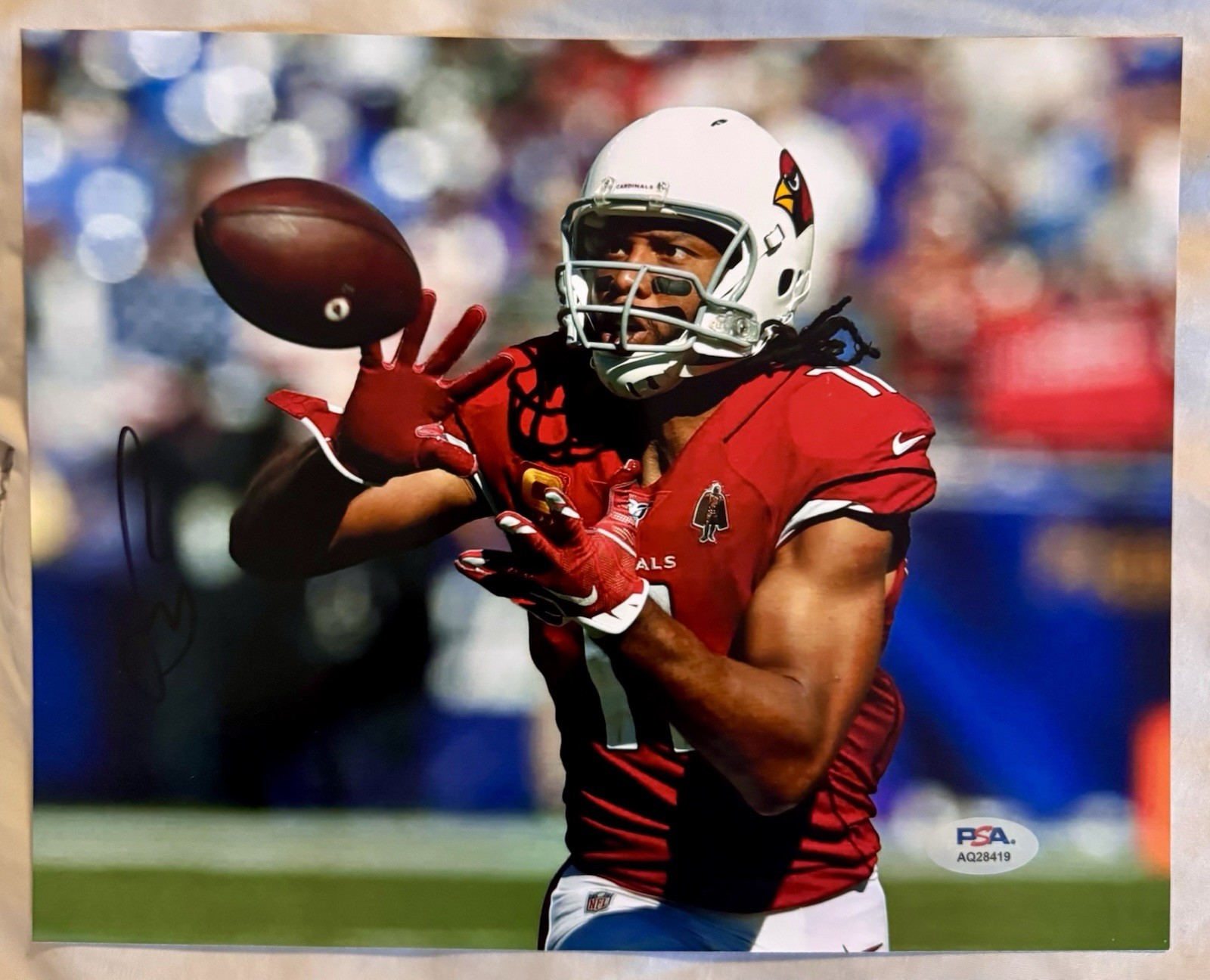 Larry Fitzgerald Autographed Signed Arizona Cardinals 8x10 Photo (PSA/DNA) COA 
