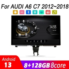 Car Multimedia Player Stereo Gps Radio Android Monitor Mmi For Audi A6 C7 8+128g