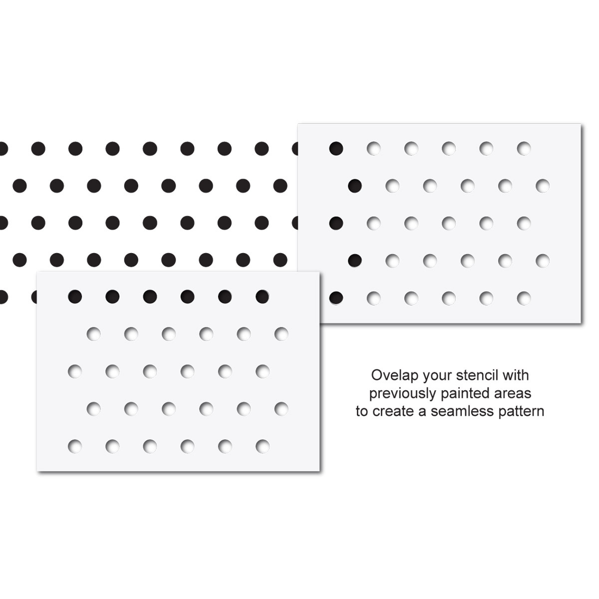 Polka Dot Pattern Wall Stencil - Allover 3 cm / 1" polka dot stencil | eBay UK