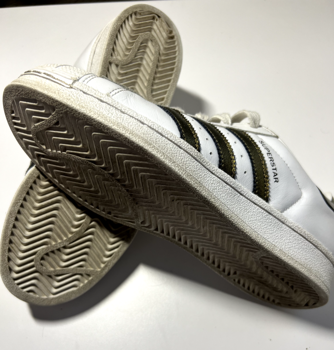 ADIDAS Originals Superstar White Leather metallic Shell Toe Sneaker Size  6.5 | eBay