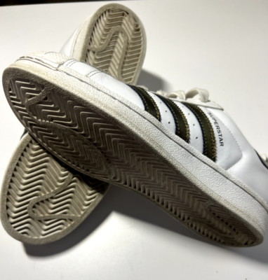 ADIDAS Originals Superstar White Leather metallic Shell Toe Sneaker Size  6.5 | eBay