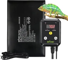 BN-LINK Reptile Heating Pad with Digital Thermostat Under Tank Heater Terrarium