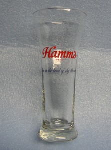  RARE VINTAGE 1970's HAMM'S BEER PILSNER GLASS ST. PAUL MINNESOTA HOUSTON TEXAS