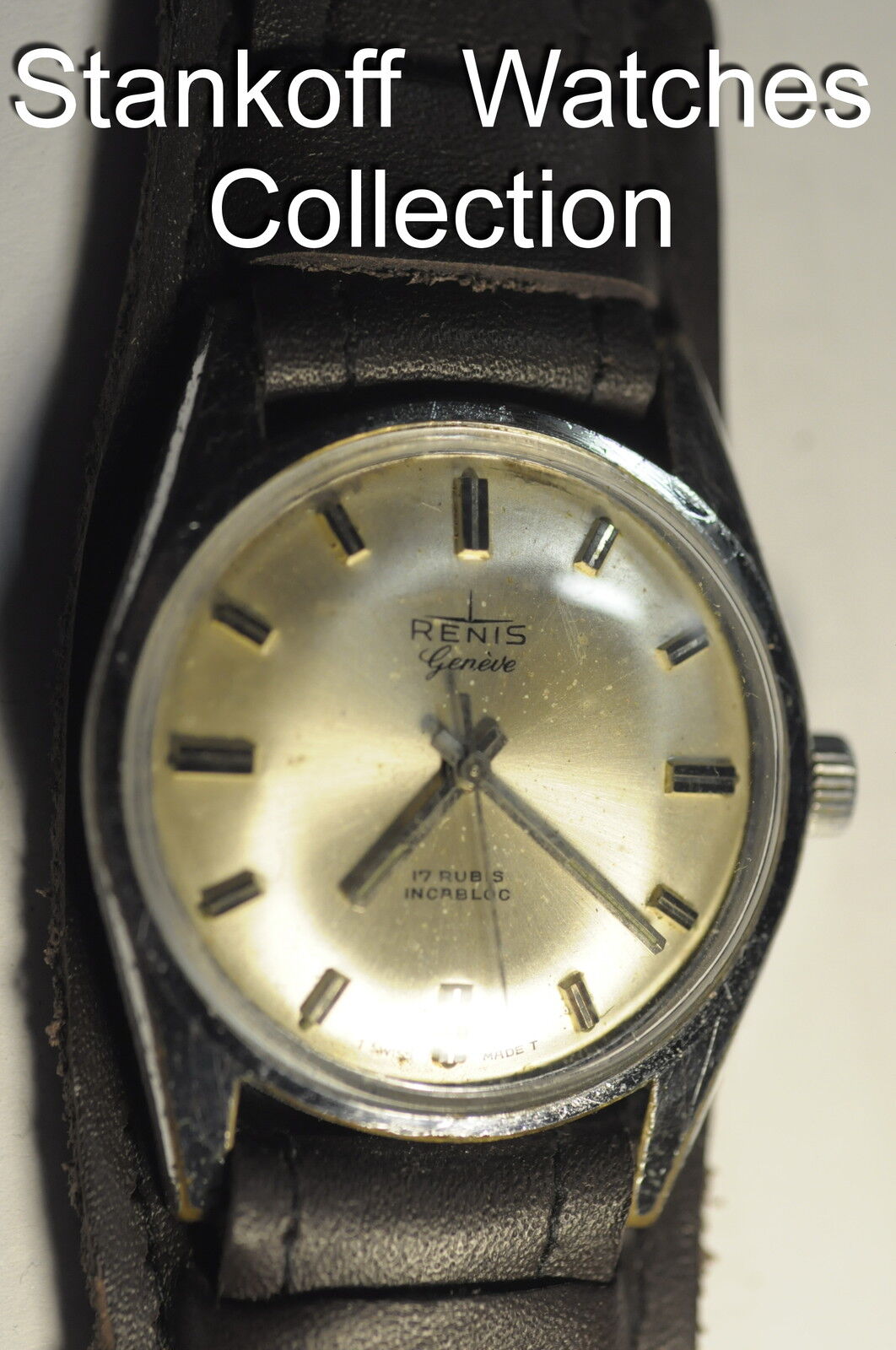  "Renis"~17J Rare cal.FHF 96(St) Vintage Swiss c.1971's Men's Wristwatch