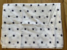 Pottery Barn Kids Navy Stars Twin Flat Sheet Organic Cotton EUC