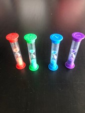 Set of 4 Teaching Tree Sand Timer 2 Minute Hourglass Eggs, Exercise, Cooking