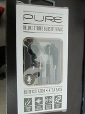 PURE DELUXE STEREO BUDS WITH MIC  BLACK