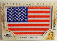 CARLY LAUREN SUPER FLAG PATCH AMERICA THE BEAUTIFUL BENCH WARMER 2017 RARE