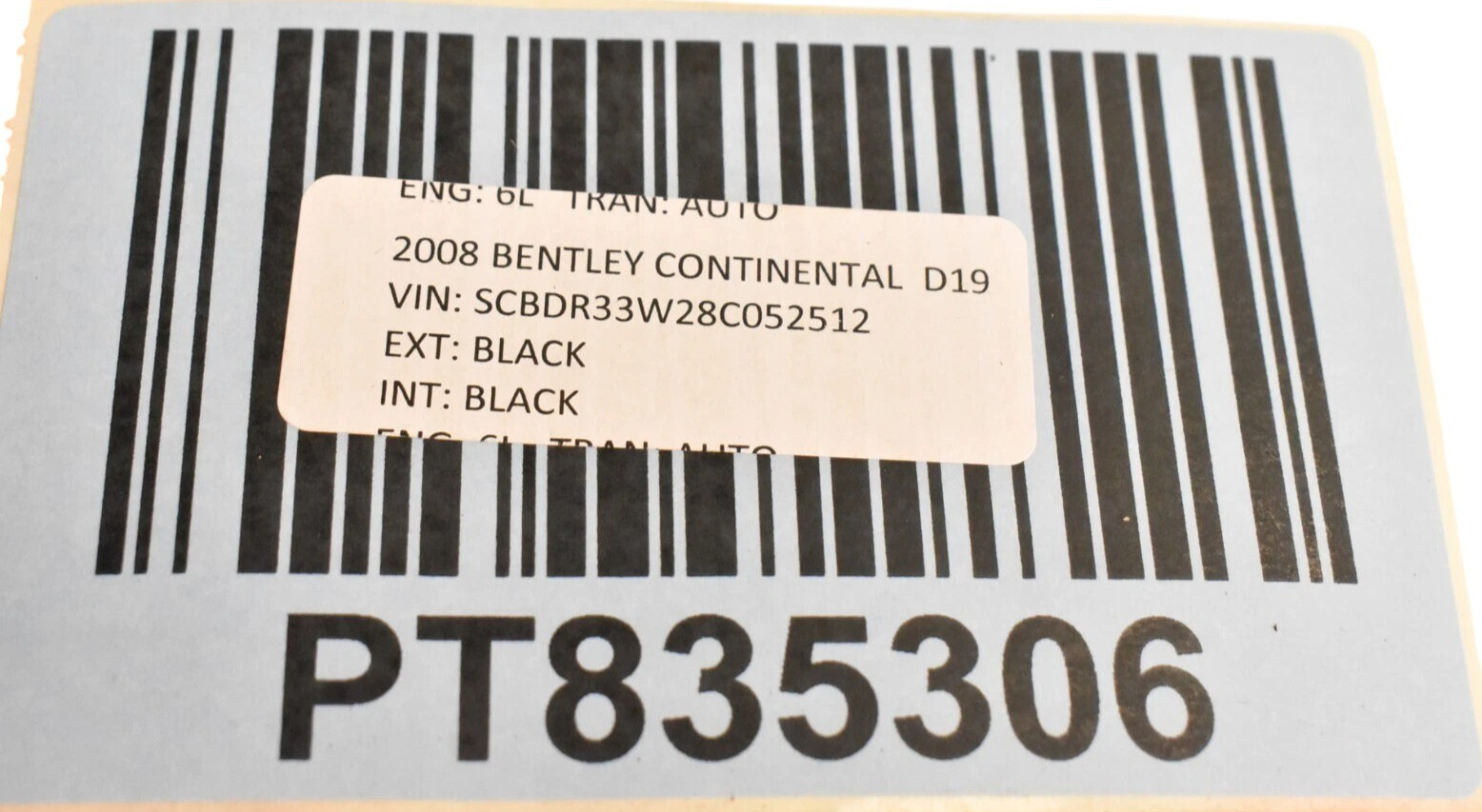 07-09 Bentley Continental Front Right Side Lower Bottom Seat Cushion Oem