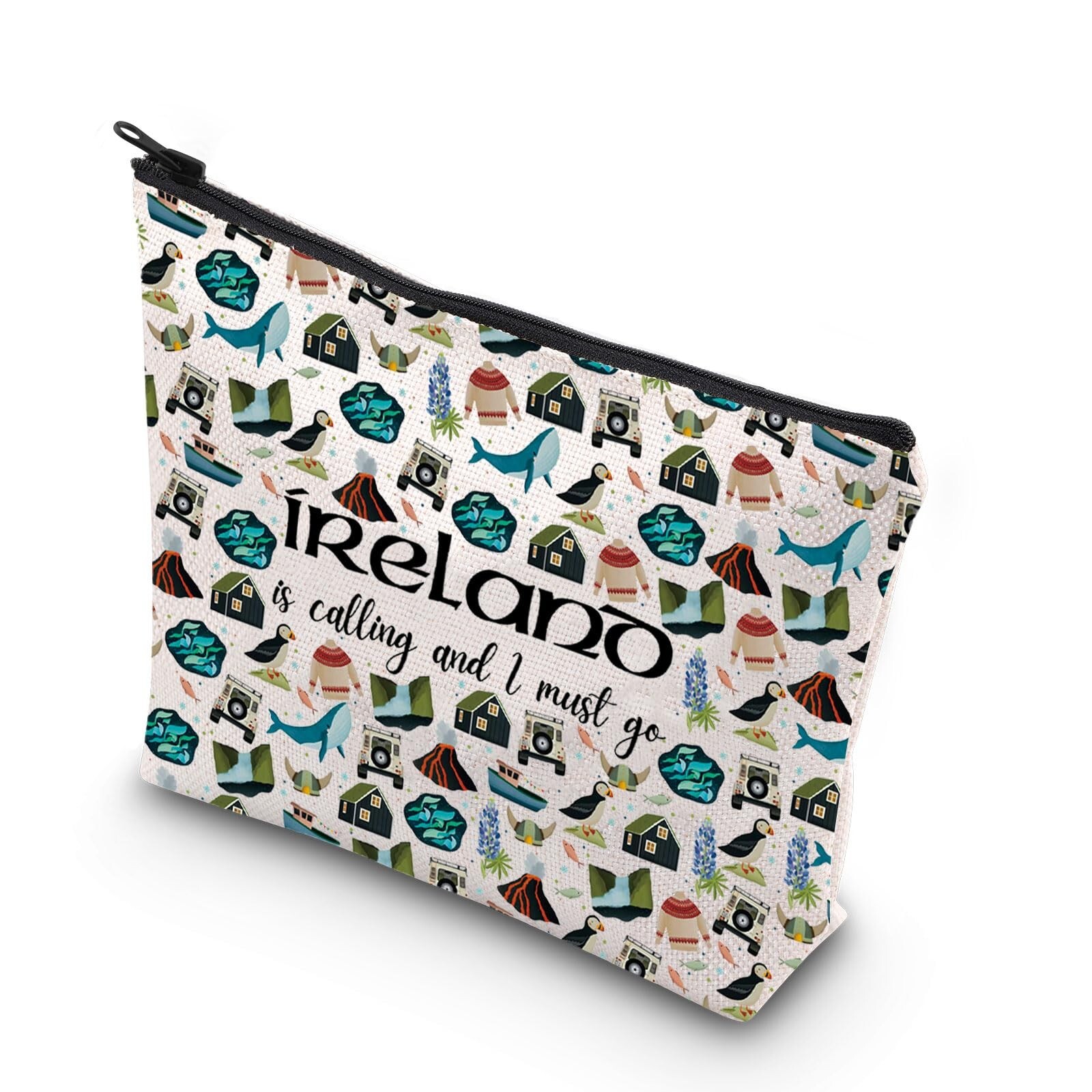 WCGXKO New Iceland Trip Travel Case Iceland Travel Makeup Bag New Iceland Gif...