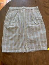 GAP Vintage Plaid Gray Blue Skirt Size 9/10 1990's Cotton USA