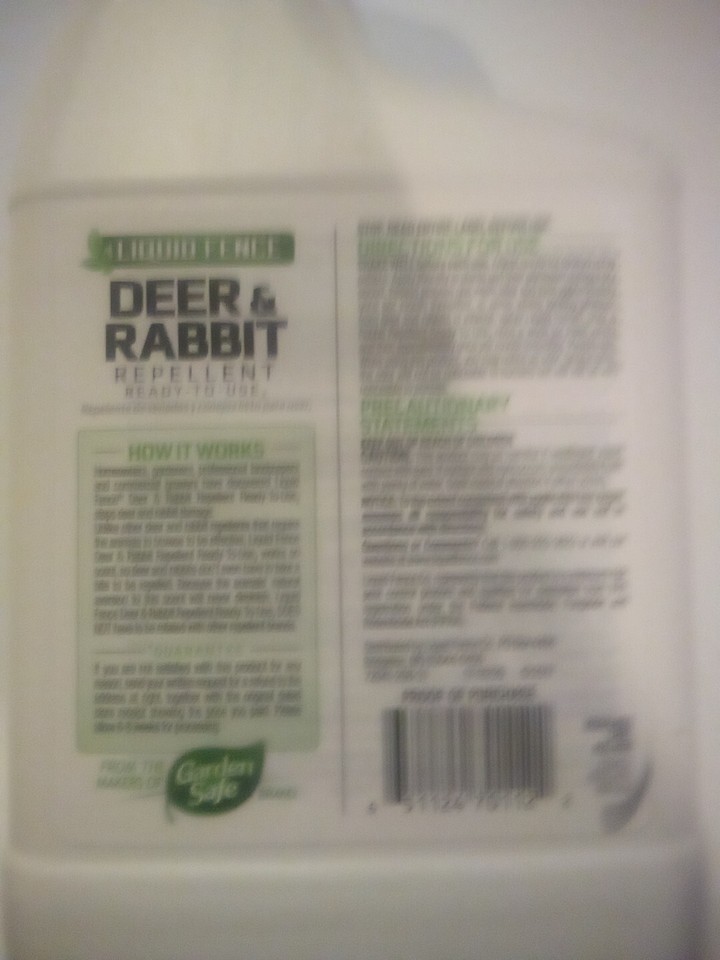 Liquid Fence Deer and Rabbit Repellent eBay