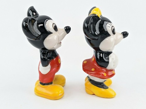 Figuras en miniatura de porcelana Mickey y Minnie vintage de 2" de Disney diseño temprano - Imagen 4 de 5