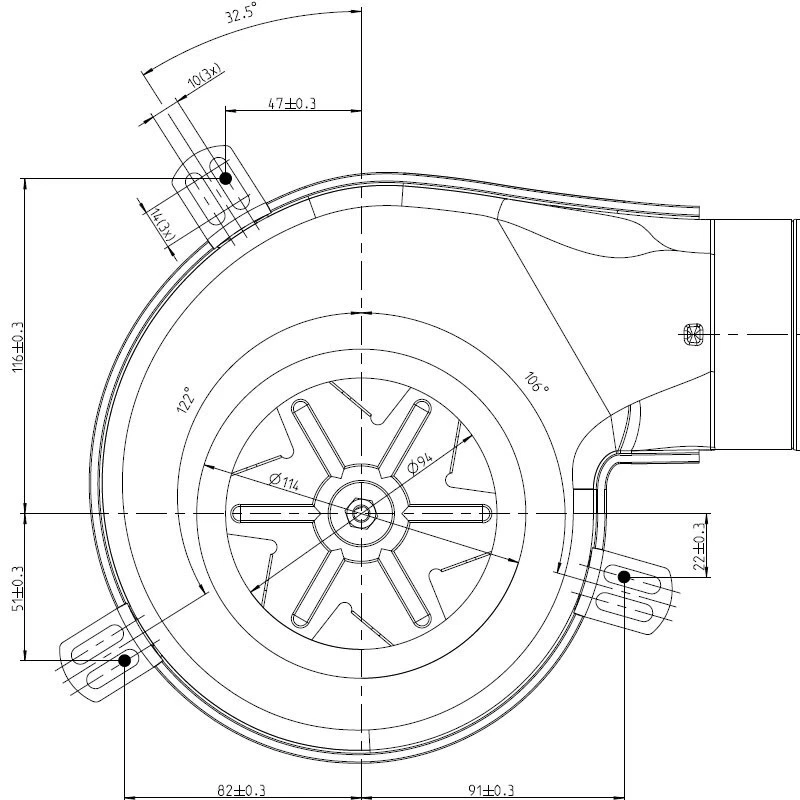 NUEVO VENTILADOR SOPLADOR EXTRACTOR DE HUMO EBM PAPST G2E 152 / 0020-3030 Foto 4 de 4