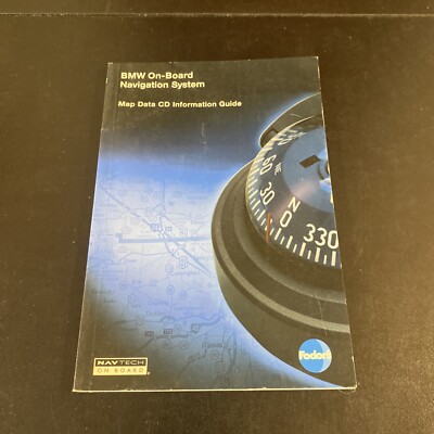 BMW On-Board Navigation System Map Data CD Information Guide Book, Glovebox 