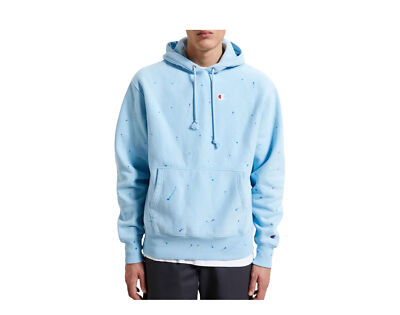 Champion C-Life Reverse Weave Paint Splatter Blue Hoodie Champion C-Life Reverse Weave Paint Splatter Blue Hoodie