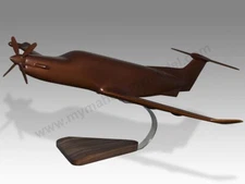 Pilatus PC-12 U-28A Plain Wood Finish Desk Wood Airplane Model Small Scale 1/72