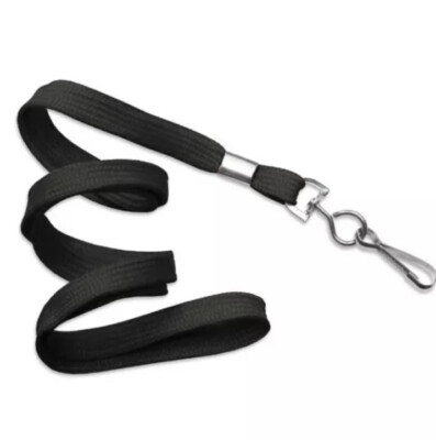 Bulk Lanyards For ID Badges - 100 Pack, Dark Blue, Swivel J-Hook, Comfortable Wear - View #2
