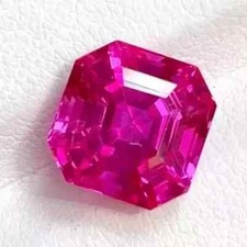 Natural 30 Ct AGL Certified Pink Sapphire Asscher Cut Loose Rare Gemstone