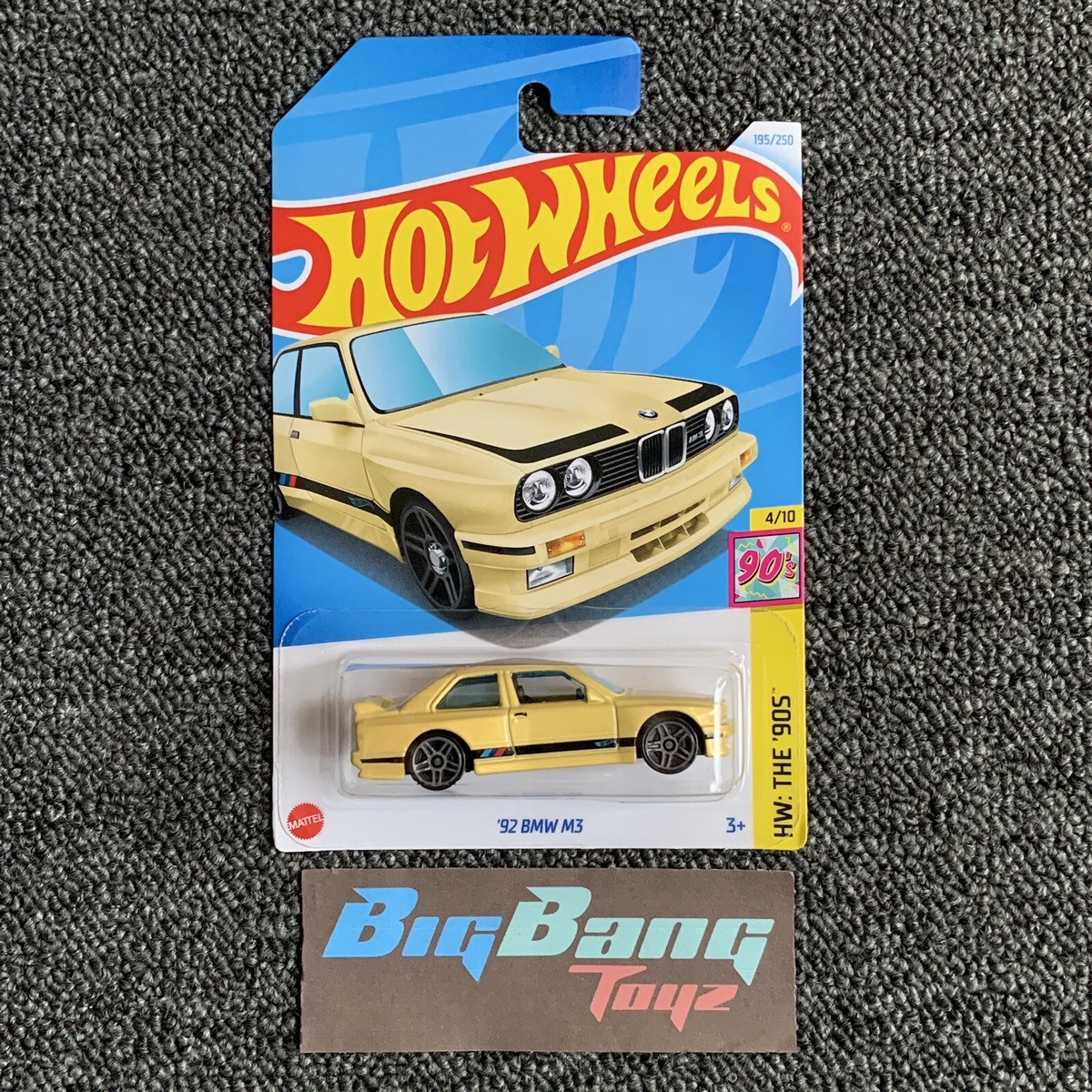 Hot Wheels 92 BMW M3 Yellow #195 Mainlines 2024 Case L (In