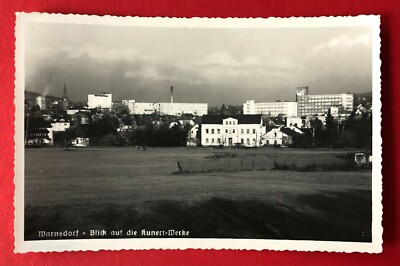 Photo postcard Warnsdorf in Bohemia 1941 view of the Kunert works (105653