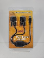 Micro Connectors, Inc. Plug and Play USB to Dual Serial Adapter W/ Disc NIB